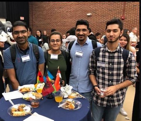 Students at International Community Reception